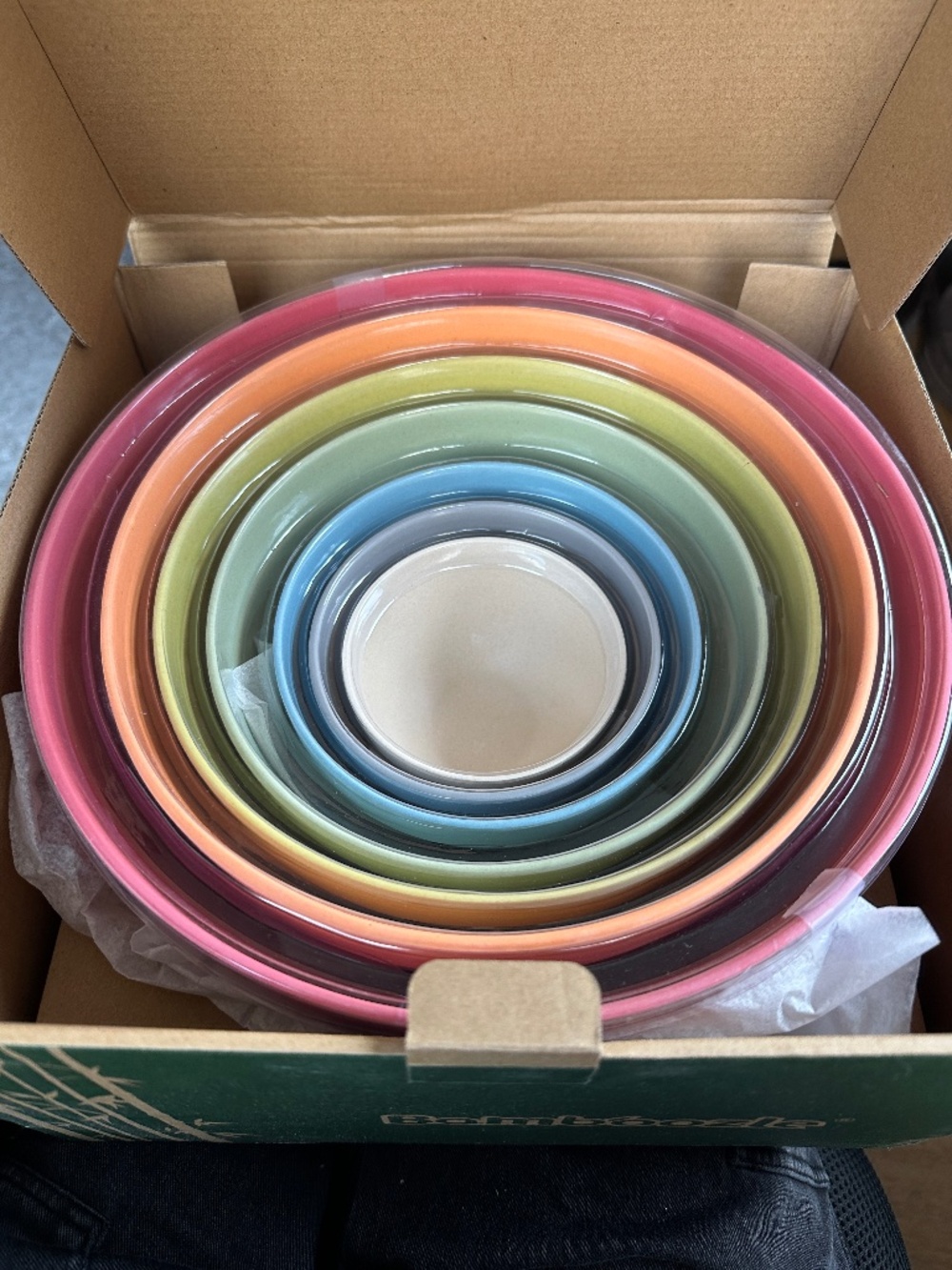 Bamboozle 7-Piece Pastel Nesting Bowl Set – New in Box